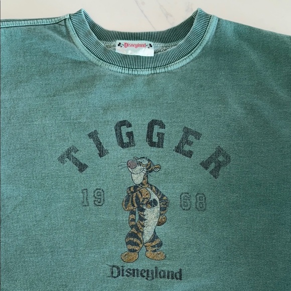 VINTAGE Disneyland Green Tigger 1968 Sweater Oversized Size S - Picture 4 of 9